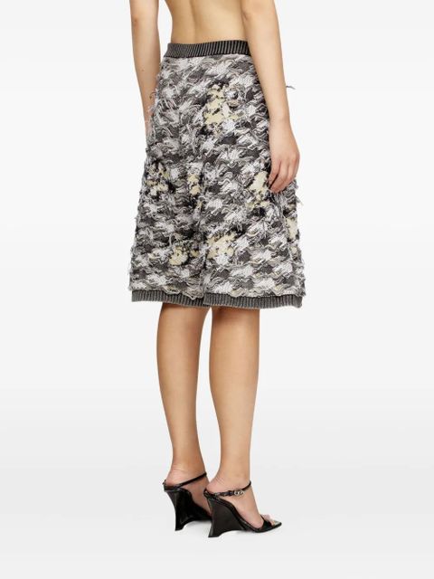 Diesel houndstooth-jacquard knee-length shorts - Grey