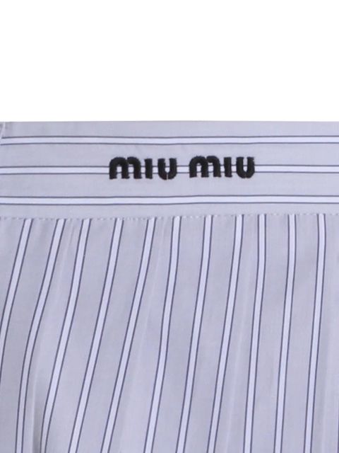 Miu Miu pleated pinstripe skirt - Grey