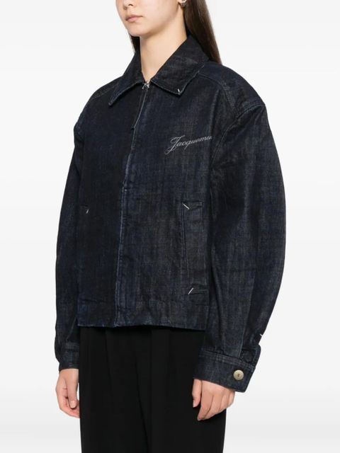 Jacquemus logo denim jacket - Gold