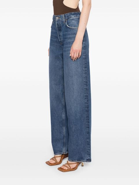 AGOLDE slung baggy jeans - Blue