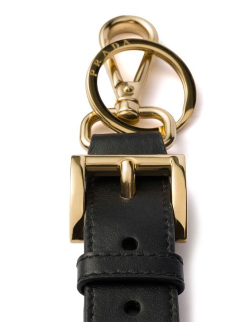 Prada leather keyring - Black