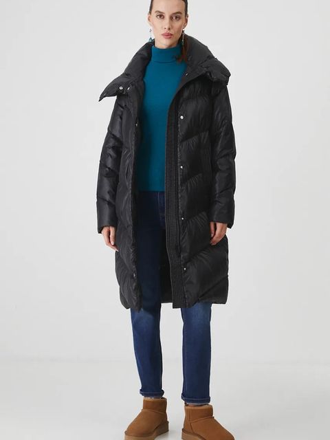 Medicine płaszcz puchowy damski kolor czarny zimowy