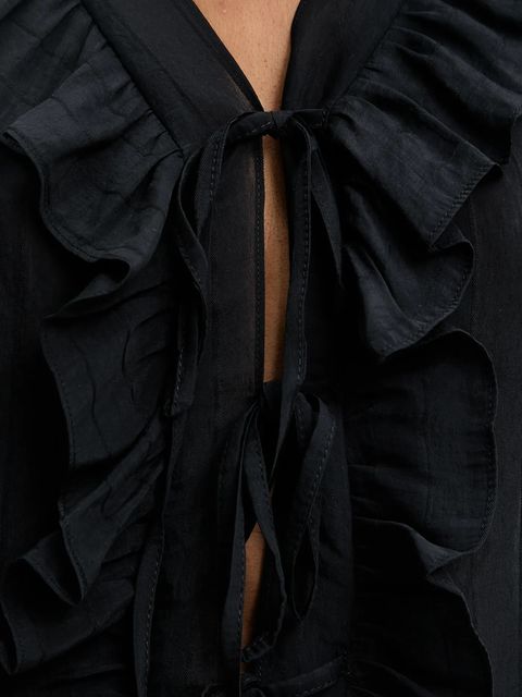 Answear.LAB bluzka damska kolor czarny gładka