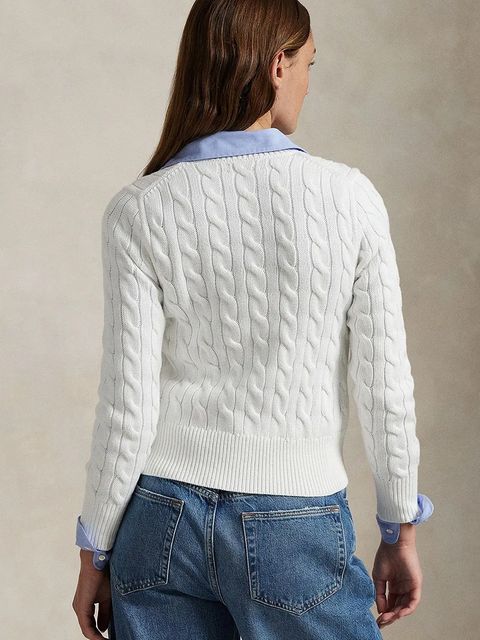 Polo Ralph Lauren kardigan bawełniany kolor biały 211891643