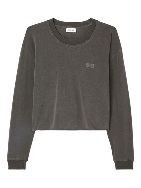 American Vintage Pymaz long-sleeved logo sweatshirt - Grey - zdjęcie produktu nr 1