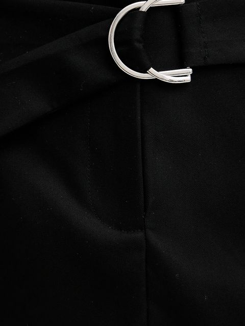 IRO spódnicospodnie bawełniane damska kolor czarny gładkie medium waist WM30MADIM