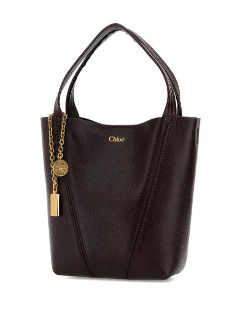 Chloé charm spin tote bag - Brown