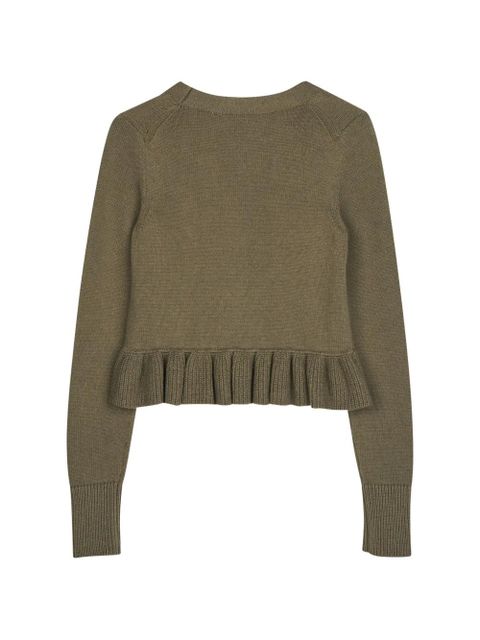 Cecilie Bahnsen Prisca ruffled prisca cardigan - Green - zdjęcie produktu nr 2