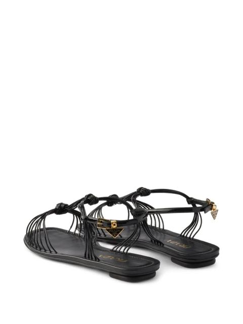 Prada patent leather sandals - Black