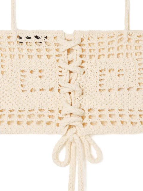 Alanui Where The Waves Begins crochet tassel-detail top - Neutrals