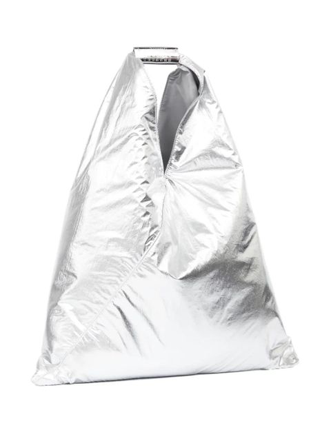 MM6 Maison Margiela Classic Japanese metallic-effect tote bag - Silver