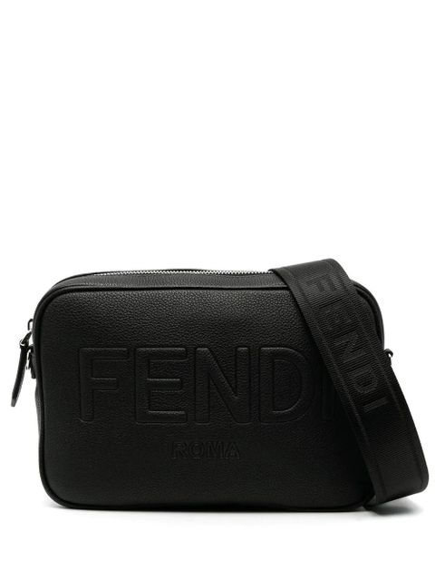 FENDI embossed-logo leather body bag - Black - zdjęcie produktu nr 1