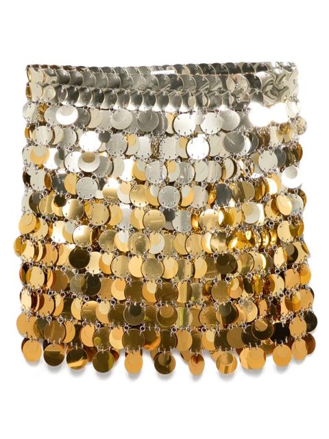 Rabanne gradient-effect mini skirt - Gold - zdjęcie produktu nr 1