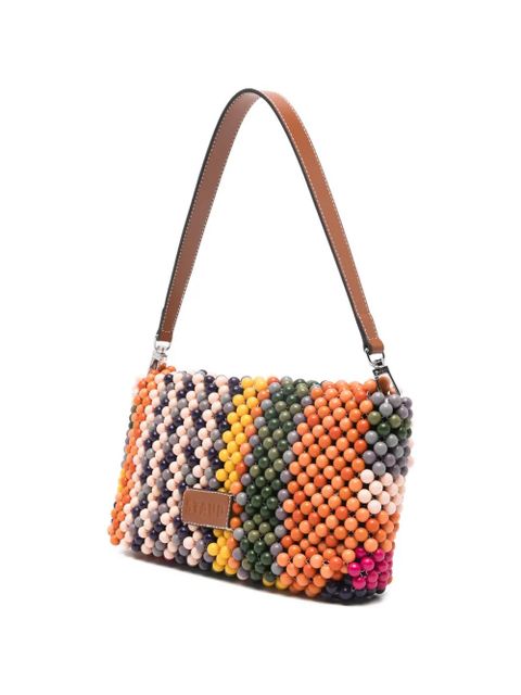 STAUD Timmy beaded shoulder bag - Orange