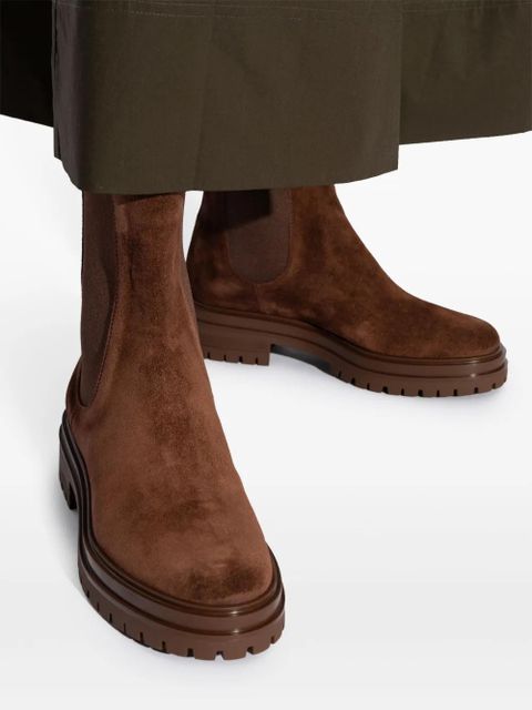 Gianvito Rossi Chester elasticated-panels boots - Brown