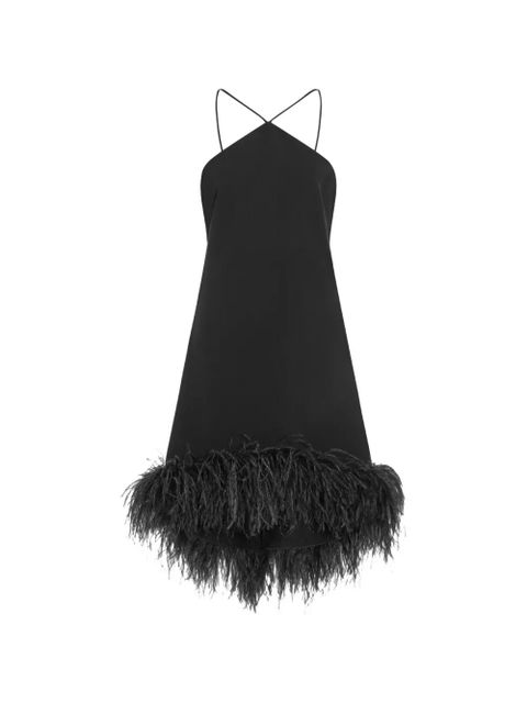 16Arlington Addy feather-trim mini dress - Black - zdjęcie produktu nr 1