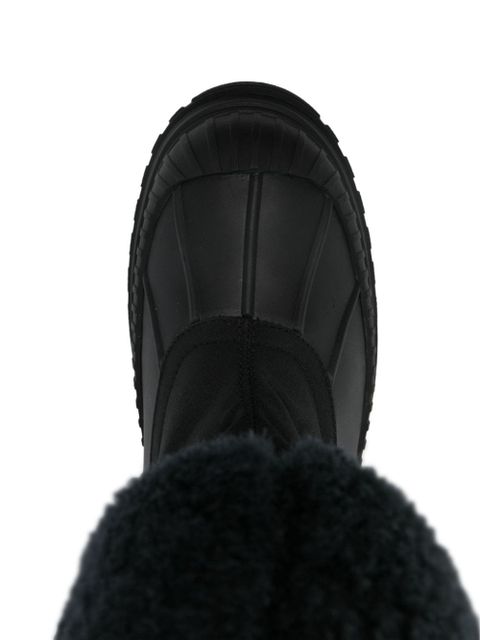 GANNI faux-shearling-trim boots - Black