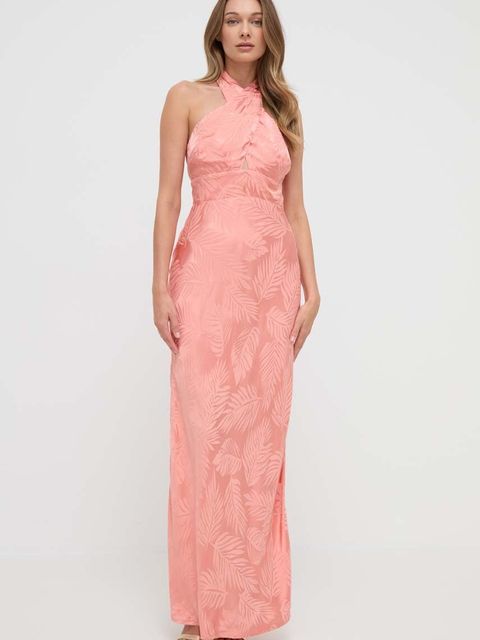 Guess sukienka AUBREE kolor pomarańczowy maxi prosta W4GK60 WFDF0