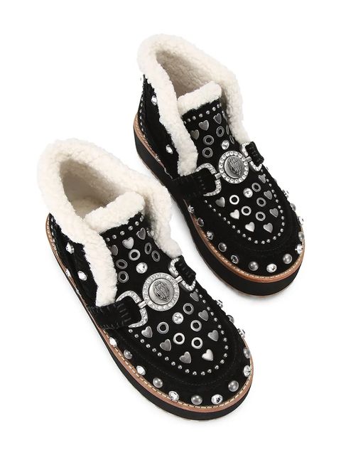 Kurt Geiger London śniegowce zamszowe Mansion Cosy Boot kolor czarny 4993900029