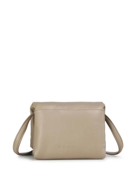 Marni mini Prisma leather clutch bag - Neutrals