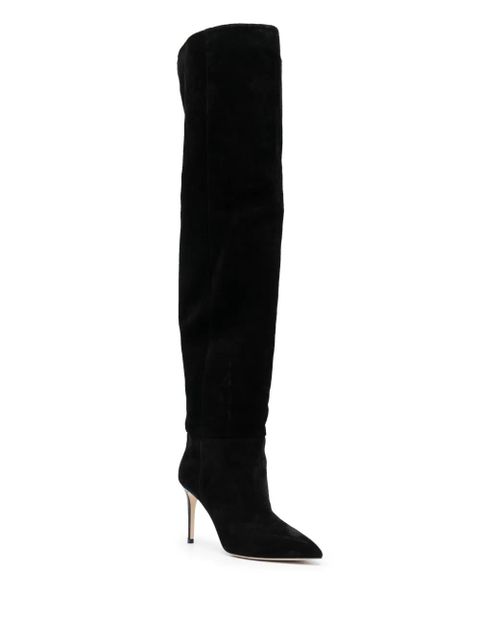 Paris Texas Stiletto 100mm thigh-length suede boots - Black - zdjęcie produktu nr 2