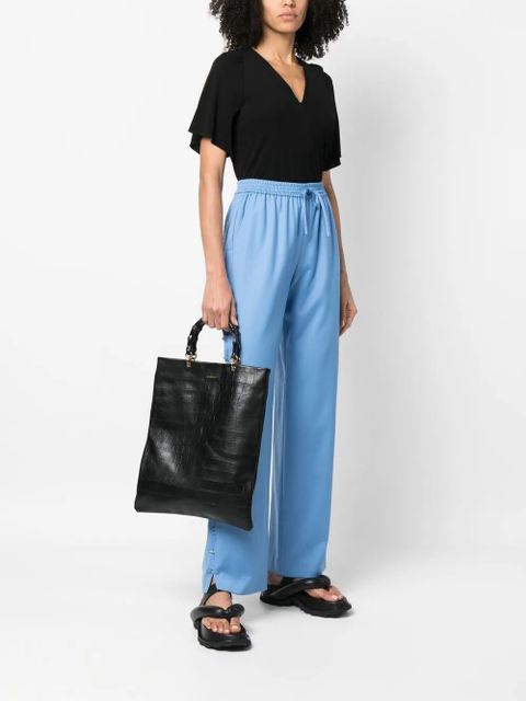 Jil Sander embossed leather tote bag - Black - zdjęcie produktu nr 2