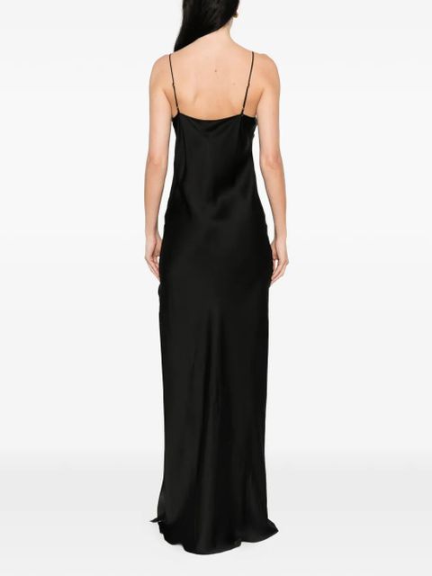 Saint Laurent charmeuse slip dress - Black