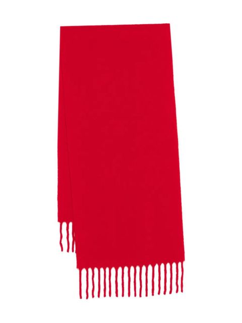 TOTEME Fuzzy fringed scarf - Red - zdjęcie produktu nr 1