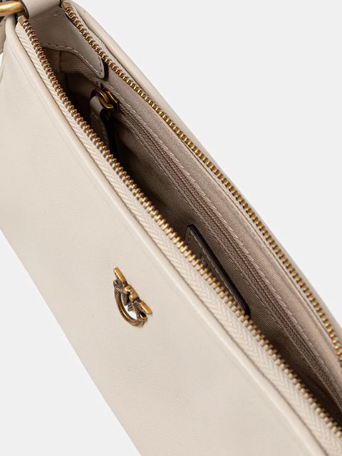Pinko torebka skórzana Horizontal kolor beżowy 105069 A0QO