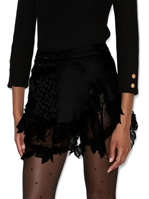 ISABEL MARANT Reana lace-trimmed skirt - Black - zdjęcie produktu nr 2