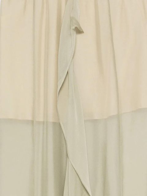 Alysi zip-fastening ruffled midi skirt - Green