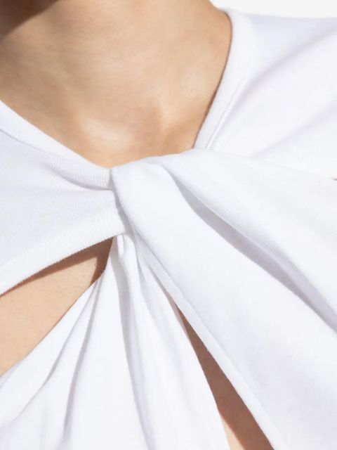 Coperni twist-detail short-sleeve top - White