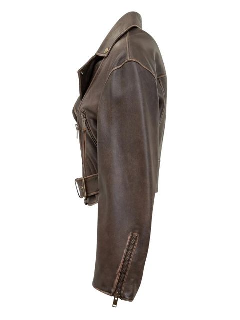 Weekend Max Mara Saletta biker jacket - Brown
