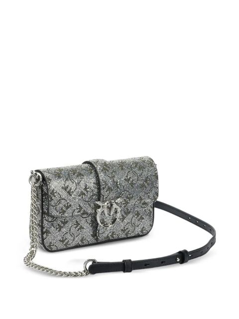 PINKO mini Love Glitter cross body bag - Blue