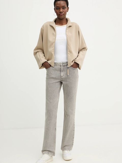 BOSS bluza Ebesya damska kolor beżowy gładka 50555057 - zdjęcie produktu nr 2