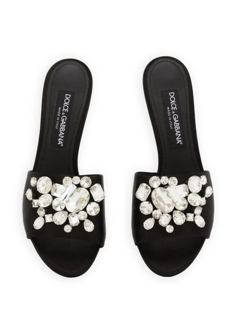 Dolce & Gabbana 60mm crystal-embellished mules - Black