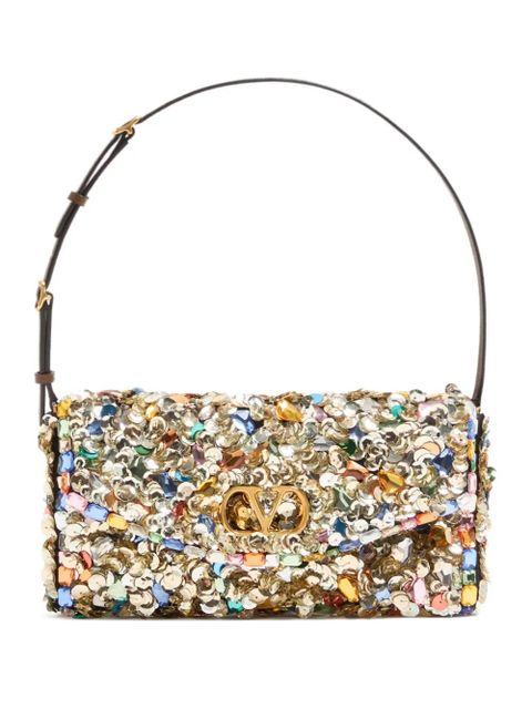 Valentino Garavani DeVain sequin shoulder bag - Gold - zdjęcie produktu nr 1