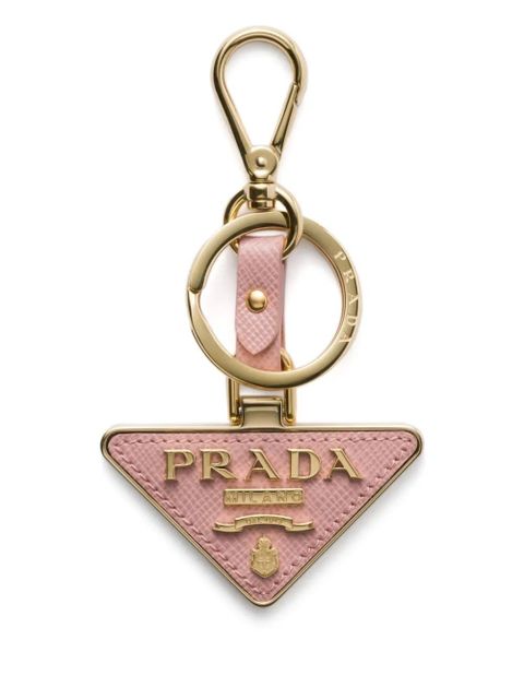 Prada triangle-logo keychain - Gold - zdjęcie produktu nr 1
