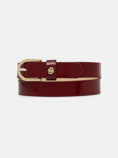 BOSS pasek skórzany damski kolor bordowy 50553385 - zdjęcie produktu nr 1