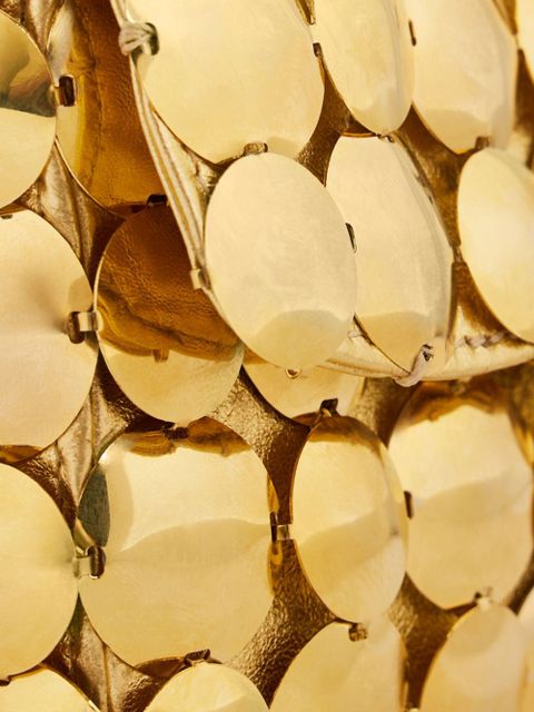 Rabanne mini Sparkle layered crossbody bag - Gold