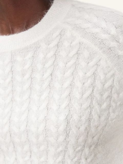 AllSaints sweter z dodatkiem moheru KIT damski kolor biały lekki W014KD