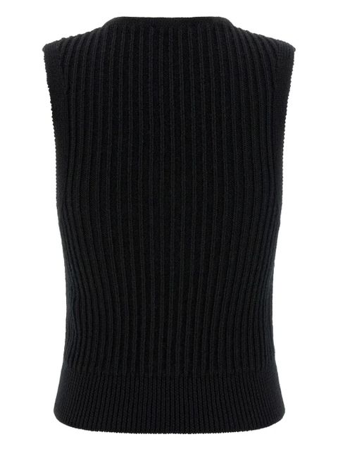 ISABEL MARANT Devima ribbed zip vest - Black - zdjęcie produktu nr 2