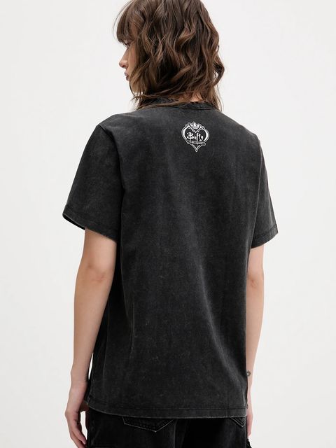 adidas Originals t-shirt bawełniany Buffy Tee damski kolor czarny wzorzysty JX1278