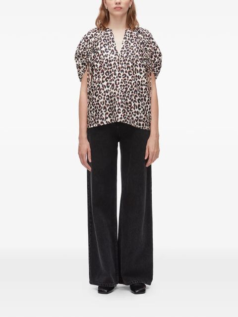3.1 Phillip Lim animal print V-neck top - Neutrals