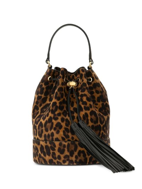 Gianvito Rossi leopard print Sienna bucket bag - Brown - zdjęcie produktu nr 1