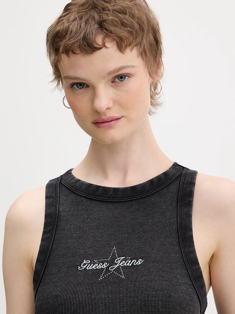 Guess Jeans top kolor czarny W6RP23 KA0H1