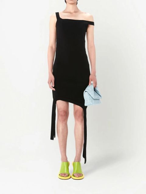 JW Anderson fine-knit asymmetric mini dress - Black - zdjęcie produktu nr 2