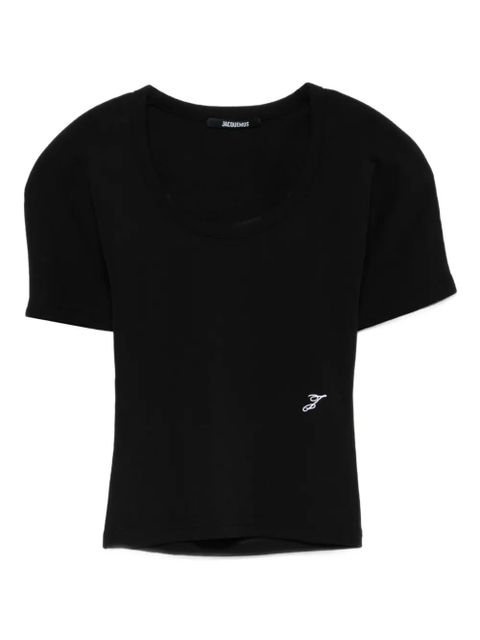 Jacquemus The Espiral scoop-neck T-shirt - Black - zdjęcie produktu nr 1