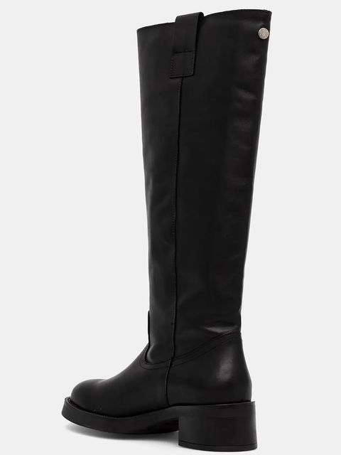 Steve Madden kozaki skórzane Banner damskie kolor czarny na słupku 11003092 - zdjęcie produktu nr 2