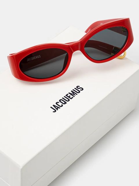 Jacquemus okulary przeciwsłoneczne OVALO kolor czerwony JAC4C8SUN - zdjęcie produktu nr 2